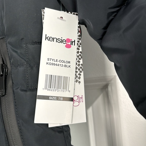 NWT! Kenzie Girl Puffer Coat Parka Faux Fur Hood Size 7/8 Kids Fleece Lined - Picture 3 of 15